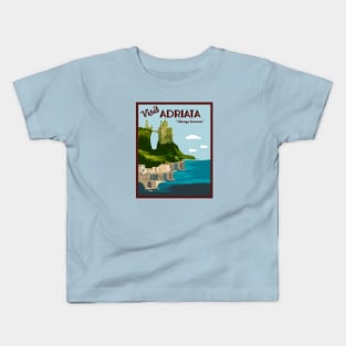 Adriata Travel Poster Kids T-Shirt